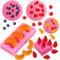 5 piezas Moldes de Pastel de Silicona Fondant 3D Molde de fruta, mini piña fresa naranja arándano mora, Molde Decoración de Tartas Herramientas para Hacer Bricolaje Dulces Chocolate Moldes