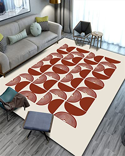Auslegware Rugs Moderner Minimalistischer Wohnzimmerteppich Abstrakt Home Schlafzimmer Teppich Waschbar Beige Teppich Petrol 60X90cm