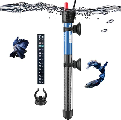 PYPABL 25W 50W 100W 200W 300W Aquarium Heater, Submersible Glass Heater for 10L-300Litres Fish and Turtle Tank (300W for 150-300L)