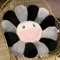 Zinsale Niedliches BlumenBodenkissen, Überwurfkissen, IndieRaumdekoration, Kissen für Teenager, Tweens, Mädchen, Plüsch, Stofftier für Kinder, Lesen, Necke,Schlafzimmer (60CM, Schwarz + Grau)
