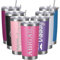 Vasos Personalizados con Tapas y Pajitas, Vasos de Acero Inoxidable Grabados con Láser Personalizados de 20 oz con Texto de Nombre Taza de Café Aislada Personalizada Regalo para Mujeres y Hombres