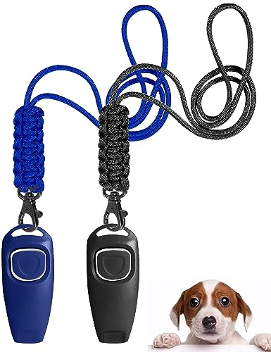 TODREMOU Hundepfeife Rütter Rückruf-Hundepfeifen Hochfrequenz Klicker Hundeklicker Set Clicker Hundetraining Clickertraining