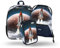 Baagl Schulranzen Jungen Set 3 Teilig, Shelly Hartschalen Schultasche ab 1. Klasse, Ergonomische Grundschule Ranzen mit Brustgurt (Space Shuttle)