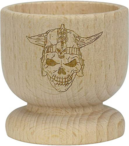 'Viking Skull' Wooden Egg Cup (EC00023378)