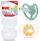 NUK Space Schnuller | Schnuller mit extra Belüftung | BPA-freies Silikon | 18-36 Monate | Zebra & Sonne | 2 Stück