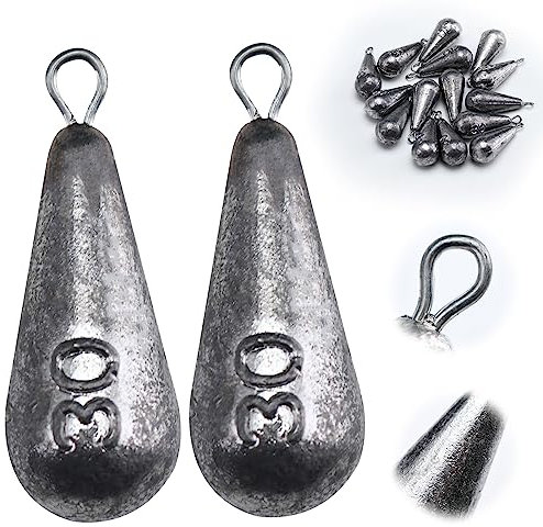Goture Birnenblei Angeln,Dropshot Blei,Bleigewichte,Blei Angeln,Angelblei 10g/20g/30g/40g/50g/60g/70g/80g/100g/120g,Angelblei Kit,Angeln Sinker,Angeln Drop Shot Stabblei