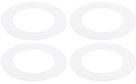 PATIKIL Goof Rings for 4 Inch Recessed Can Lighting Down Light, 4 Pcs Metal Goof Trim Rings Cover, Outer Diameter 6.7-inch, Inner Diameter 4.25-inch, Matte Finish White，Flush Mount