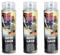 Sprühlack, Decklack, Autolack, Felgenlack, Haftgrund Spray 500ml, für Felgen und Karosserie, Kratz-, stoß- und schlagfest, Fast Finish:3X Klarlack