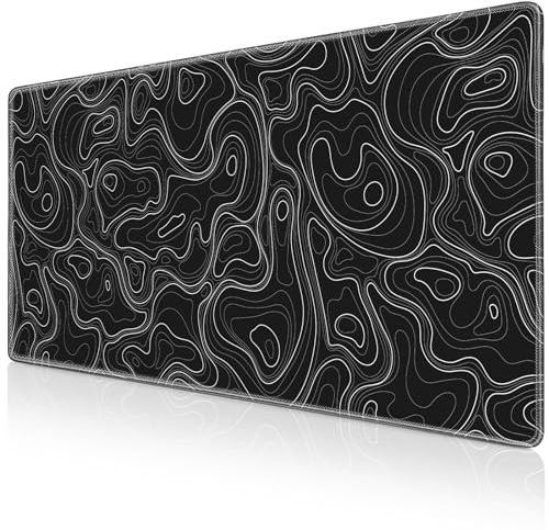 Acezeek Gaming Mauspad XXL 900 x 400 mm, Mousepad Groß Vernähte Kanten WassXerdicht Anti-Rutsch für PC, MacBook,Laptop Verbessert Präzision Gaming und Büro Mouse Pad