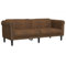 vidaXL Sofa 3-Sitzer Couch Loungesofa Polstersofa Wohnzimmer Sitzmöbel Wohnzimmermöbel Dreisitzer Loveseat Braun Kunstleder Wildlederimitat