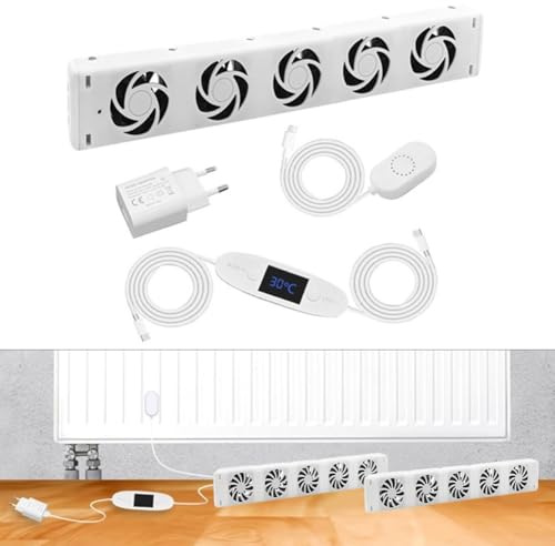 MXRV-P20 Heizkörper Ventilator mit 5 Verbesserten Lüfter, Intelligenter Heizkörperverstärker Erhöhen die Effizienz der Heizung und Sparen Energie(Accessories)