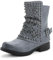 Pogolino Damen Stiefeletten Nieten Biker Boots mit Reißverschluß flach bequem Stiefel ST016 (ST03 Blau 40)
