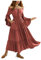 SCARLET DARKNESS Women Medieval Dress Off Shoulder Long Sleeve Summer Dresses for Women UK Orange Red L