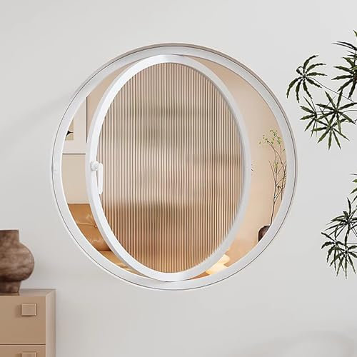 Fenster Window Kellerfenster Schiebefenster Runde drehbare Glasfenster – 360° drehbare Lüftungsfenster – 40 50 60 70 80 100 cm große flächenbündig montierte Schuppenfenster – Wohnmobilfenster mit gehä