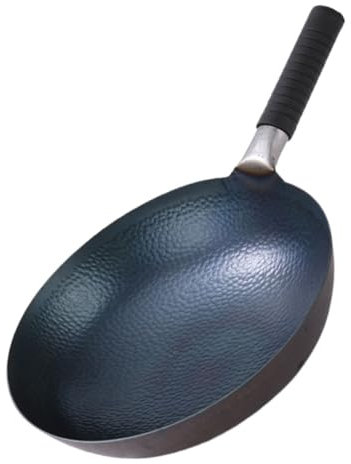 Ciieeo Handmade Iron Fish Scale Pot Multi-Functional Wok Pan for Frying Boiling Steaming Home Kitchen Utensil