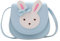 TAXTYHRE Kinder Umhängetasche Mädchen, Niedlicher Hase CrossBody Bag, Kaninchen Tasche Kinder, PU Leder Schultertasche, Ostergeschenke für Kinder Mädchen - Blau