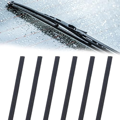 6 Stück 28 inches 700mm Scheibenwischer Ersatzgummis Gummi Universal, Zerlegbar Wischergummi Kompatibel für allen Scheibenwischern