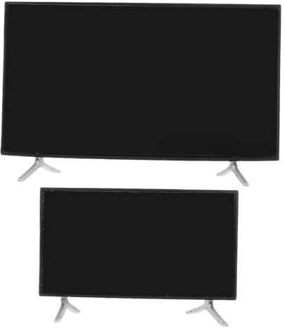 WHAMVOX 12 Scale Mini Tv for Dollhouse Toy Miniature Television Stand Dollhouse Miniature Electronics Decor