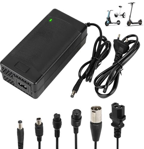 Tumacado Chargeur 54,6V 2A pour Trotinette Electrique,Chargeur E-Bike, 48V Universel Chargeur Batterie Lithium avec 6 Connecteurs,Charge Rapide pour Hoverboard,E-Bike,Scooter électrique