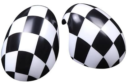 YaaGoo Coques de rétroviseurs latéraux YaaGoo pour MINI Cooper R55 R56 R57 R58 R59 R60 R61 2007-2013, Pour rétroviseurs rabattables manuellement(Motif Damier)