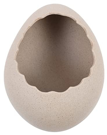 BESTYASH Creative Ceramic Pastry Bowl Flower Vase Dessert Holder with Egg Shell Shaped Design Non-Skid Storage Feature Artistic Style for Dessert and Flower Display