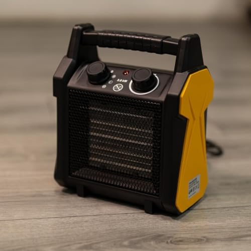 Marco Paul 2.8kW Ceramic Electric Fan Heater with PTC Heating Adjustable Heat Settings Portable Energy Efficient Space Heater for Workshop Warehouse Office or Garage