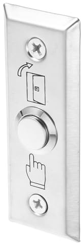 OUNONA Türzugangskontrollschalter Edelstahl Push to exit Button mit Automatischem Reset Türgong wandplatte Langlebiger Türöffner schalter für Innen Außenbereich