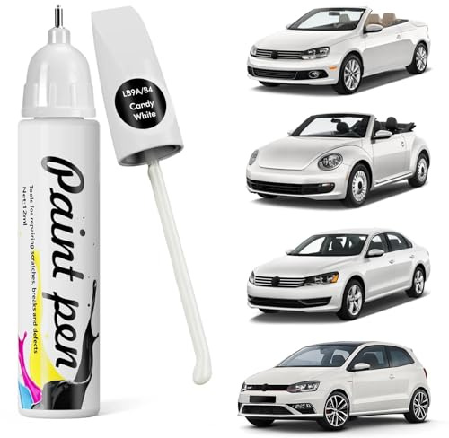LB9A Süßigkeiten Weiß Auto Kratzer Reparaturstift,Kompatibel mit Volkswagen | Schnelle und Einfache Kratzerbehebung für Atlas/Jetta/Tiguan/Taos/ID4/GTI/Arteon/Beetle