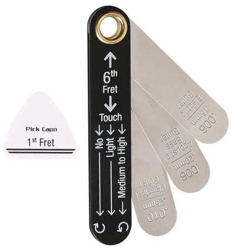 ROYJJ Genaues Gitarrensaitenhöhen-Werkzeug, Gitarren-Setup-Lineal zur Verbesserung des Spielkomforts, geeignet für alle Gitarrentypen
