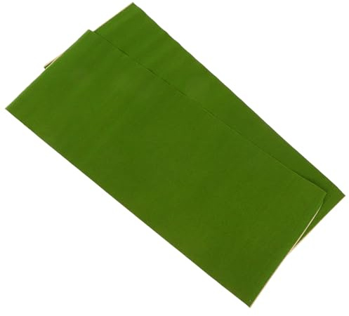 YARNOW Tapis de Gazon Synthétique DIY 2 Pièces 50x100cm en Flocage Vert pour Modélisme Ferroviaire Herbes Miniatures Réalistes, Installation Facile pour Jardin et Décoration