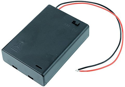 AA x 3 Enclosed Battery Holder W/Switch 150mm (Pack of 5)