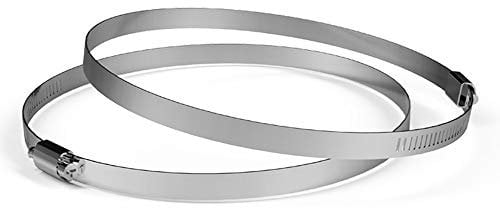 AC Infinity Stainless Steel Duct Clamps, 8-Inch (Pack of 2) for Ducting, Heating, Cooling, Exhaust, Ventilation