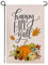 Shmbada USA Dünne Blaue Leinen-Gartenflagge 30,5 x 45,7 cm handgezeichnet 12x18 inch Happy Fall