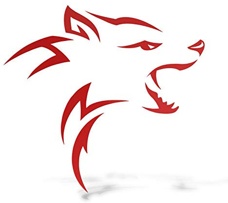 Erreinge Aufkleber prespaced Red 12Cm - Hyena Rechts - Vinyl-Aufkleber Aufkleber Aufkleber Mural Laptop Auto Moto Helm Camper