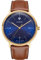 Junkers Bauhaus 38mm Analog Quarz Damenuhr Lederarmband blau 9.07.01.01