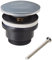 Ibergrif, Desagües Lavabo Universal Con/Sin Rebosadero, Válvula Tapón Automatica Pop up, Plata, Negro