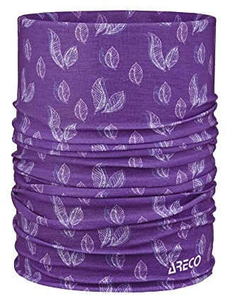 Areco Unisex Multifunktionstuch, Federn Lila, One size
