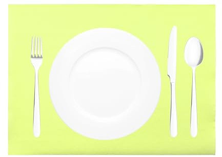 Mank Tischset aus Airlaid Uni | Platzdeckchen Tischsets 40 x 30 cm für Gastronomie |100 Stück (Lime)