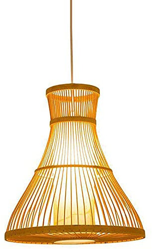 FAZRPIP Vase Form Bambus Kronleuchter Kreative Weben Deckenleuchte Chinesischen Stil Teestube Hängenden Korb Lampe Bambus Gewebtes Licht Für Wohnzimmer Bauernhaus Wohnzimmer