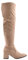 Ciabalù Stivali Donna Alti Sopra Ginocchio Tacco Largo Stivale in Camoscio (Beige, numeric_36)