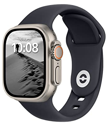DONEGANI SB per Cinturino Apple Watch 40mm 44 mm 46mm 42mm 45mm 41mm 38mm 49mm Se Ultra 2 Serie 10 9 8 7 6 5 4 3 Band Bracciale Sport Silicone, Mezzanotte