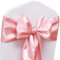 JFDYDM Lot de 50 rubans de chaise en satin rose poudré pour anniversaire, fête de mariage, fête prénatale, révélation du sexe, nœuds de chaises pliantes en satin rose poudré pour chaises pliantes