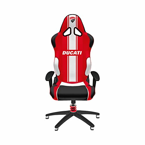 Ducati Sedia Race 2.0 Sedia Gaming Ufficiale Bianca Rossa sedia ufficio reclinabile