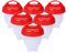 LATRAT Lot de 6 cuiseurs à œufs sans coquille - En silicone - Pour la cuisson des œufs - Anti-adhésif - Moule à œufs sauvage - Sûr et sain