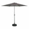 Alice's Garden - Parasol droit rond Ø300cm - Touquet Gris - mât central en aluminium orientable et manivelle d'ouverture