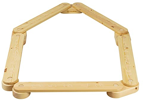 MEOWBABY Balancierbalken Kinder – Balancieren Kinder Indoor – Schwebebalken Kinder – Balance Beam Kids – Balancierset für Kleinkinder & Kinder, Natur