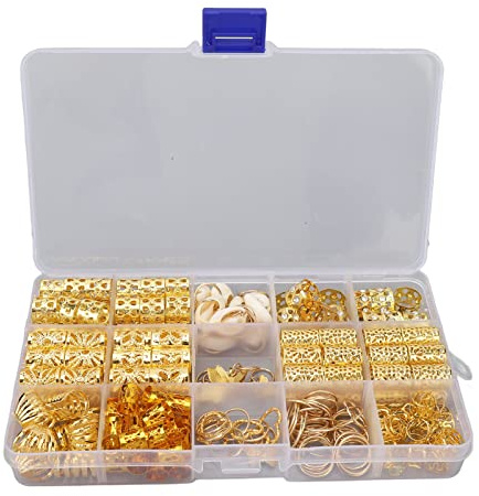 Dreadlocks-Schmuck, Modischer Vintage-Muster-Schmuck Dreadlocks-Perlen für Haarschmuck-Accessoires Gold
