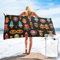 African Ritual Strandtuch, ethnischer Tribal-Druck, Mikrofaser, schnell trocknend, super saugfähig und sandfrei, Handtuch für Reisen, Fitnessstudio, Camping, 69,8 x 140 cm
