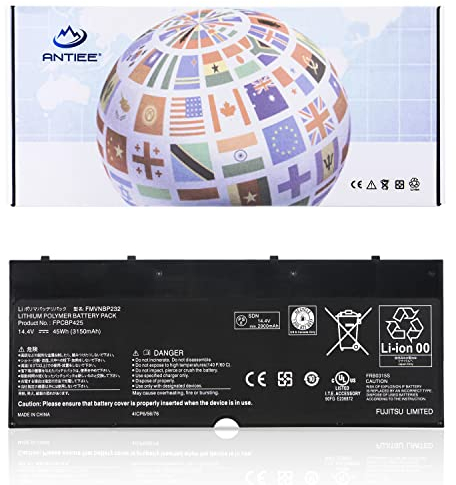 ANTIEE FPCBP425 Laptop Batería Compatible with Fujitsu LifeBook T904 T935 T936 U745 2-in-1 Ultrabook Series Notebook FMVNBP232 FPB0315S Replacement Batterie 14.4V 45Wh 3150mAh