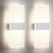 Lightsjoy 2x 12W LED Wandleuchte Innen Moderne Wandlamp up and down Innenbeleuchtung Flur Belechtung für Schlafzimmer Korridor Wohnzimmer Treppe usw Natürliches Weiß
